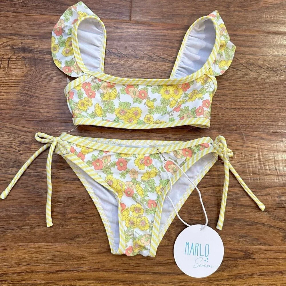 NWT Marlo Kids Capri Bikini swimsuit 1-2Y